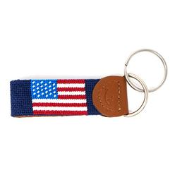 Huck Venture Hand-Stitched Needlepoint Key Fob or Key Chain by Huck Venture (South Carolina Flag)
