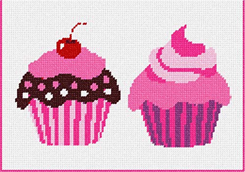 pepita Pink Cupcakes Needlepoint Kit