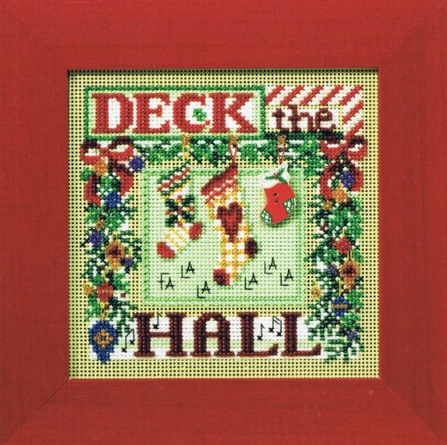 Mill Hill Deck The Hall Beaded Counted Cross Stitch Christmas Kit Mill Hill MH148303 Buttons & Beads 2008 Winter