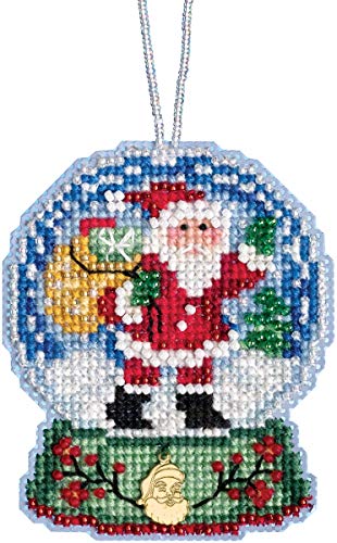 Mill Hill Santa Claus Snow Globe Beaded Counted Cross Stitch Charmed Ornament Kit Mill Hill 2019 Snow Globes MH161931