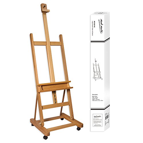 Mont Marte Painting Easel Large Easel for Painting, Studio Easel w/castors Beech Wood