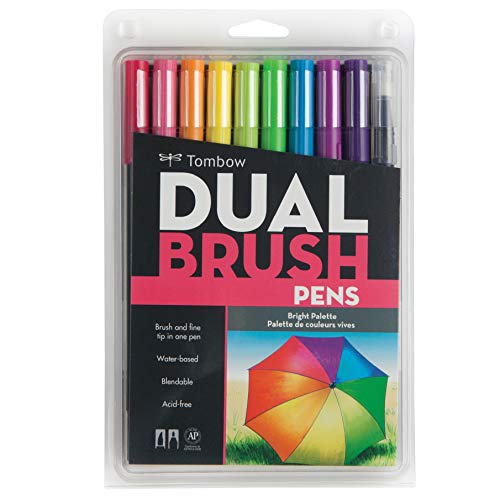 Tombow Pen Dual Brush Markers (Bright)