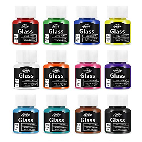 B BEARALS Glass Paint, Stained Glass Paint, Glass Color Paint for Wine