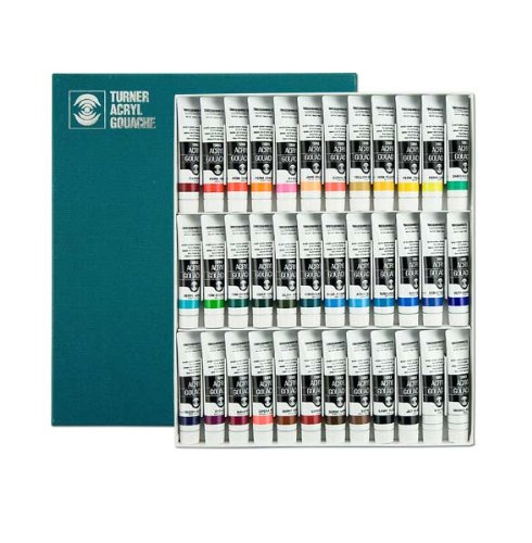 Turner Colour Works Turner Acrylic Paint Set Artist Acryl Gouache - Super  Concentrated Vibrant Acrylics, Fast Drying, Velvety Matte Finish - [Set
