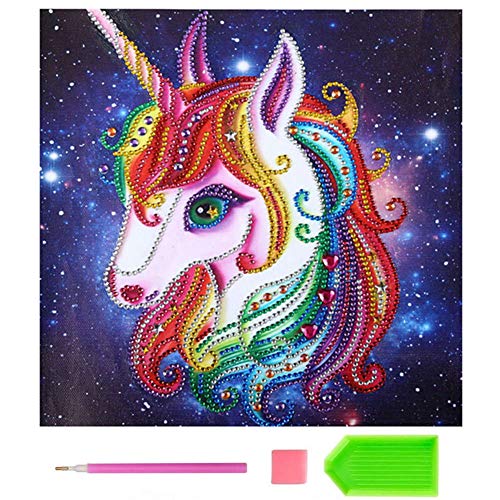 CRT DIY 5D Diamond Painting Kits for Adults, Kids Unicorn Paint by Number  Kit On Canvas Arts Craft Wall Decor, Diamond Painting