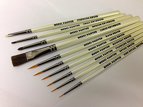 Model Painter brush set For Wargaming, Airfix, Foundry, Army