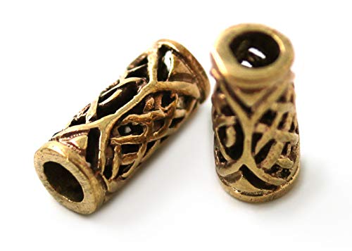 LynnAround Bronze Norse Viking Celtic Beard Beads Rings