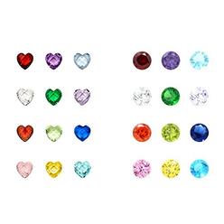 Beffy Birthstone Charms - 96Pcs 5mm Birthday Crystal Charms for Glass Living Floating Memory Locket Bracelet Pendant Necklace