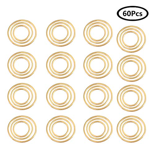 DROLE 60Pcs Stainless Steel Round Hollow Pendants for Earring Making Resin  Pendant Charms DIY Crafts Jewelry Findings Glod