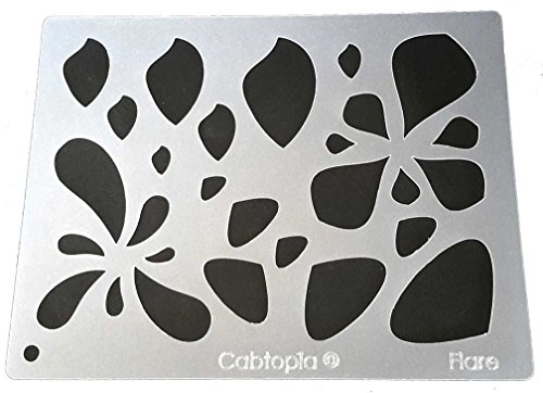 Cabtopia -- Lapidary Jewelry Design Template Stencil "Flare"