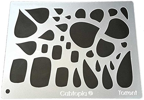 Cabtopia -- Lapidary Jewelry Design Template Stencil "Torrent"