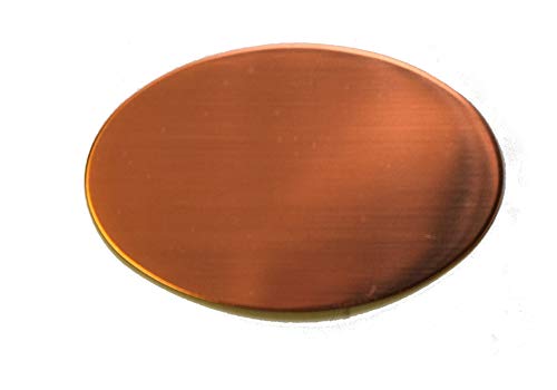 RMP Stamping Blanks, 7/8 Inch x 1-3/8 Inch Oval, 16 Oz. Copper 0.021 Inch (24 Ga.) - 10 Pack