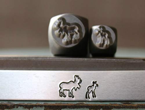 The Supply Guy Brand New 7mm and 5mm Moose and Moose Calf Metal Punch Design 2 Stamp Set - Supply Guy - CH-205224