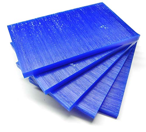 Ferris Carving Wax Tablets Blue Wax 5/16" Thick 6"x3-5/8" Flat Bars 5-Pieces 1lb