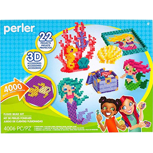 Perler Beads 3D Ocean and Mermaid Fuse Bead Kit, 4006pcs, 22