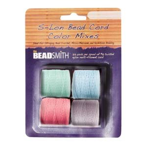 Super-Lon 4 Spools Super-lon #18 Cord Ideal for Stringing Beading Crochet and Micro-macram Jewelry Compatible with Kumihimo Projects