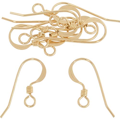 Findingking 14K Gold Filled French Wire Earring Hooks (10)