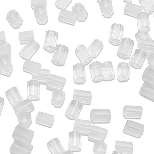 TOAOB THE ONE AND ONLY BABY TOAOB 500pcs Clear Plastic Rubber Safety Earring Backs Soft Silicone Earring Stopper Replacements 3x3mm for Fish Hook Earring