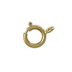 JewelrySupply Spring Ring Jewelry Clasp 5mm 14k Solid Yellow Gold