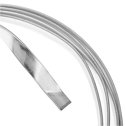 Artistic Wire 21-Gauge Tarnish Resistance Flat 5mm by .75mm, 3-Feet, Silver
