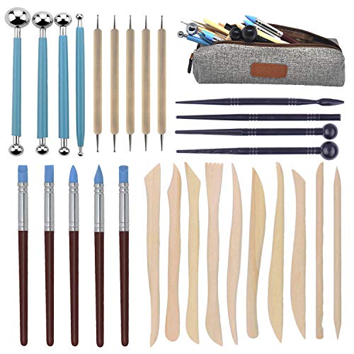 Augernis Polymer Clay Tools,28pcs Modeling Clay Sculpting Tools
