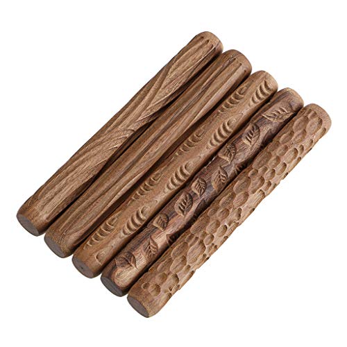 OwnMy Set of Clay Modeling Pattern Rollers Kit, Clay Rolling Pin