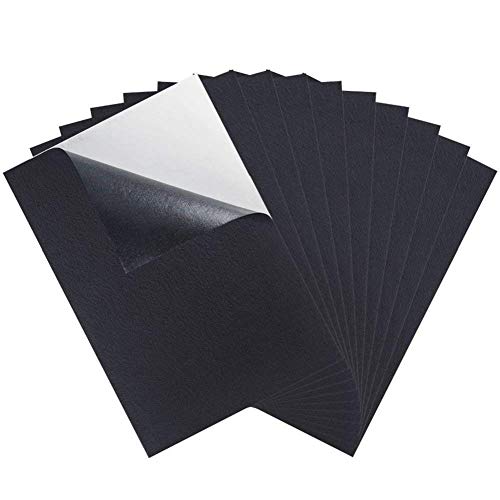 Dragang 12 Pieces  Black Felt Fabric Adhesive Sheets , Sticky Back Sheets,  Self-Adhesive Sheets ,  Ideal for Art and Craft