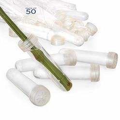 Royal Imports Floral Water Tubes/Vials for Flower Arrangements by Royal Imports, Clear - 3.5" (3/4" Opening) - Standard - 50/Pack - w/Caps