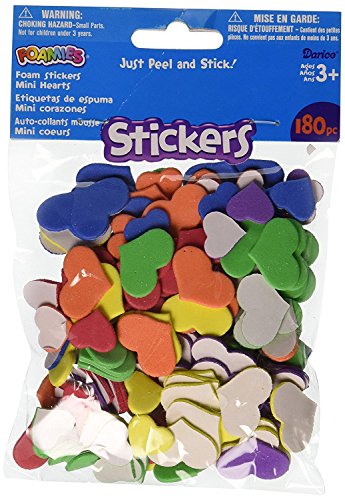 Darice Foam Stickers 180/Pkg, Mini Hearts (3-Pack)