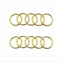 Bonket 20 Pcs 1 Inch Gold Round Brass Rings, Metal Hoop Ring for Dream Catcher Crafts Accessories