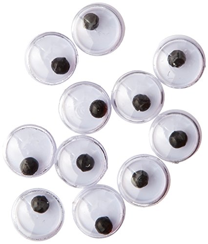 Darice ME5-PP Eyes MOVEABLE Paste ON Black 5MM 30PC, 5 mm