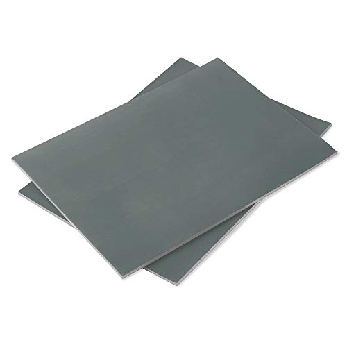 Falling in Art Soft Linoleum Carving Block, 9 Inches by 12 Inches, Grey, 2-Pack