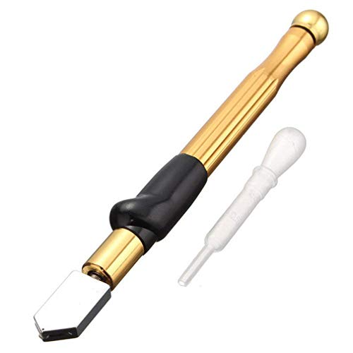 KEWAYO 3mm-15mm Gold Pencil Oil Feed Carbide Tip Glass Cutter Cutting Tool