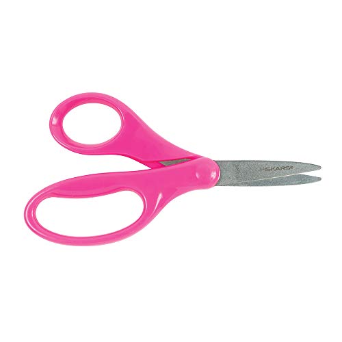 Fiskars Pointed Tip Kids Scissors, 5-Inch, Pink