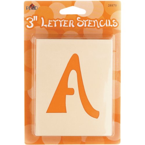 Plaid Letter Stencil Value Pack (3-Inch), 28870 Swashbuckle