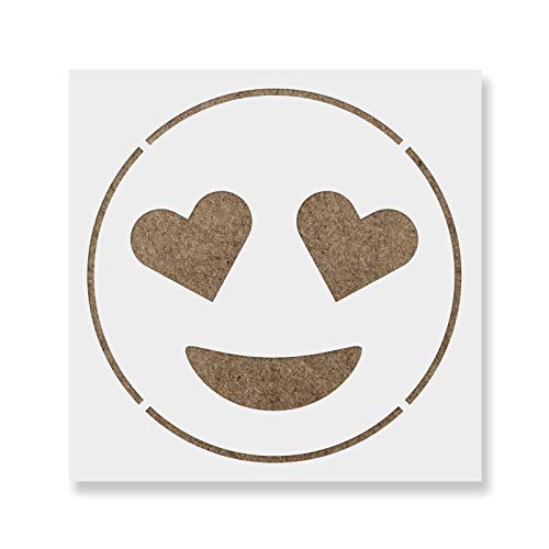 Stencil Revolution Emoji Heart Eyes Stencil Template Reusable
