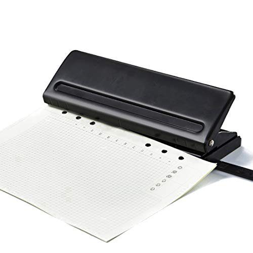 Auivguiv Adjustable 6-Hole Punch Paper Puncher Metal for A5 Size Six Ring  Binder Planner Inserts Refill Pages - 5mm Hole Diameter