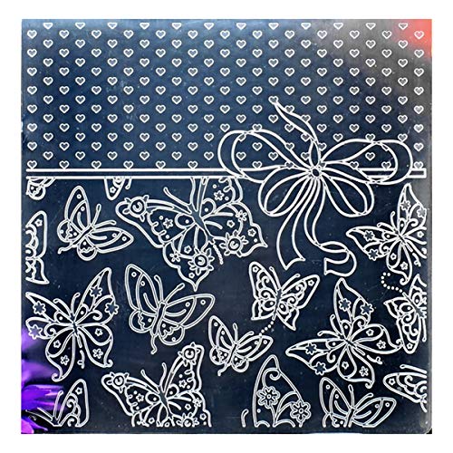 Kwan Crafts Heart Butterfly Plastic Embossing Folders for Card Making  Scrapbooking and Other Paper Crafts, 15x15cm