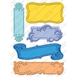 Cuttlebug Provo Craft Plus Embossing Folders, Fanciful Labels