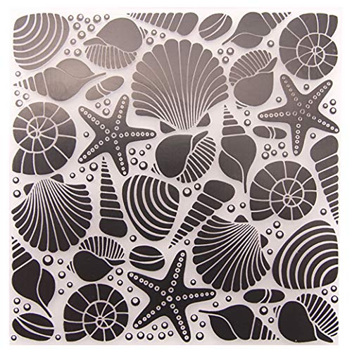 Kwan Crafts Conch Starfish Shell Plastic Embossing Folders for Card Making  Scrapbooking and Other Paper Crafts, 12.5x12.5cm
