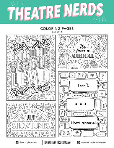 Theatre Nerds - Coloring Pages - Hand-Drawn Illustrations by Coloring ...