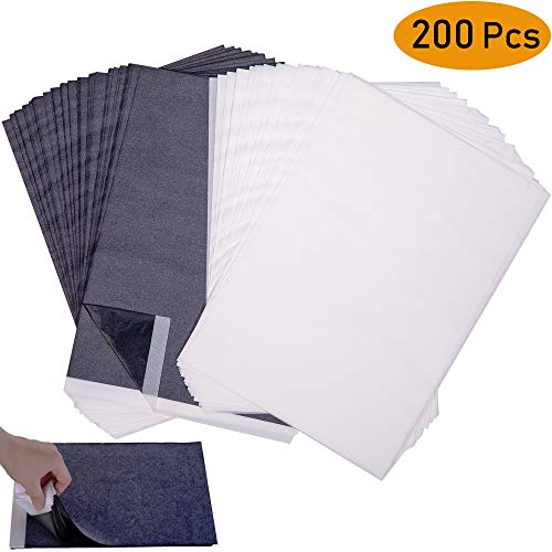 Wangday Carbon Paper, Black Graphite Transfer Tracing Paper for Wood,  Paper, Canvas and Other Art Surfaces- 200 Sheets (9 x