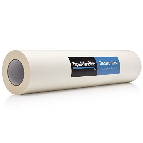 TapeManBlue 24 inch x 100 Yard Roll of Vinyl Transfer Tape Paper with  Layflat Adhesive. Premium-Grade Application Tape for Vinyl Graphics