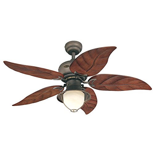 Westinghouse Lighting 7861920 Oasis Single-Light 48-Inch Five-Blade Indoor/Outdoor Ceiling Fan, Oil Rubbed Bronze with Yellow