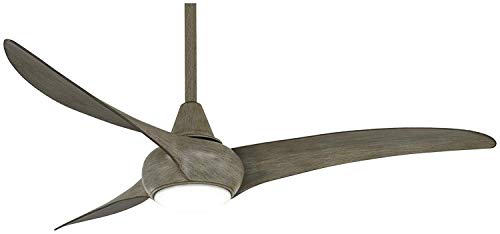 Minka Aire Minka-Aire F844-DRF, Light Wave 52 inch Ceiling Fan with Remote Control, Driftwood Finish