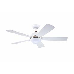 Emerson CF235SW Protruding Mount, 5 black Blades Ceiling fan with 18 watts light, Satin White
