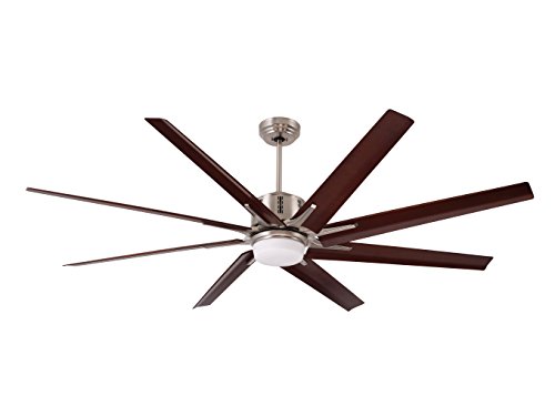 Emerson CF985LBS Aira Eco 72-inch Modern Ceiling Fan, 8-Blade Ceiling Fan with LED Lighting and 6-Speed Wall Control