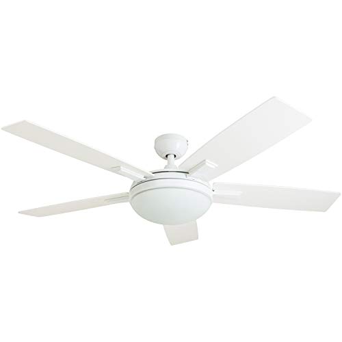 Prominence Home 51021 Emporia Contemporary Ceiling Fan with Remote, 52", White