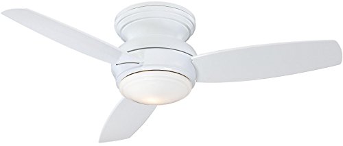 Minka Aire Minka-Aire F593L-WH Traditional Concept LED 44" 3-Blade Ceiling Fan and Wall Control, White (LED Light)
