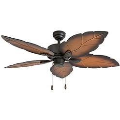 prominence home 50571-01 beauxregard ceiling fan, 52", mocha, tropical bronze